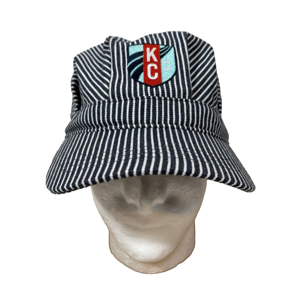KC Kansas City Current NWSL Women’s Soccer Train Hickory Stripe Conductor Hat